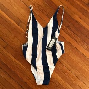 Nasty Gal striped one piece